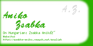 aniko zsabka business card